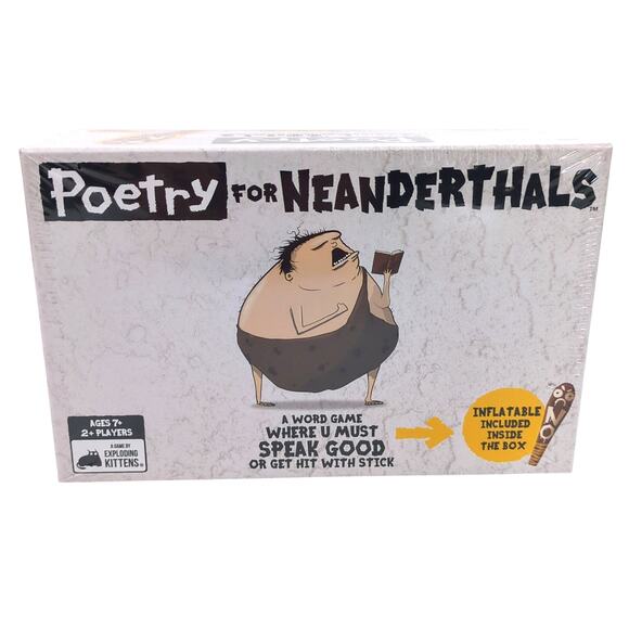 Poetry For Neanderthals a Word Game by Exploding Kittens Ages 7+ New Sealed - Picture 1 of 4